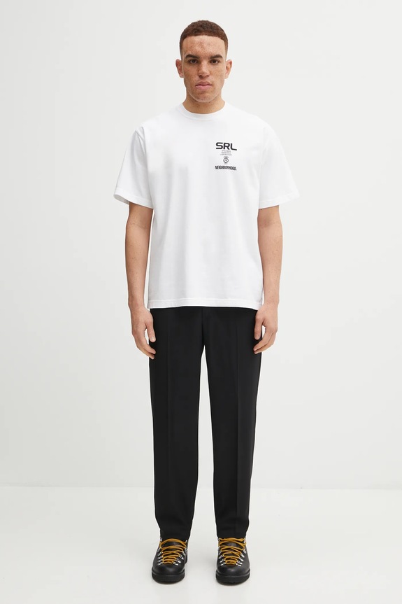 NEIGHBORHOOD cotton t-shirt SRL . TEE SS-1 252PCNH.ST18 white