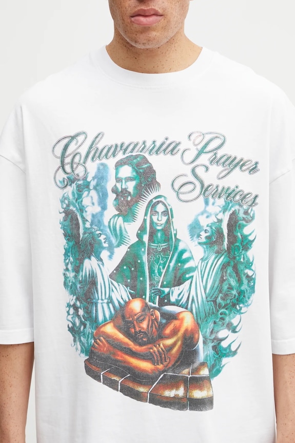 Памучна тениска Willy Chavarria Prayer Services Northsider бял WCJSY0133.000