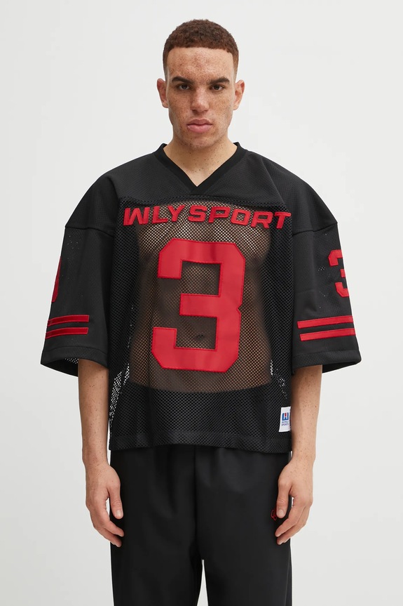 Tričko Willy Chavarria Willy Football Jersey relaxed černá WCJSY0149.001