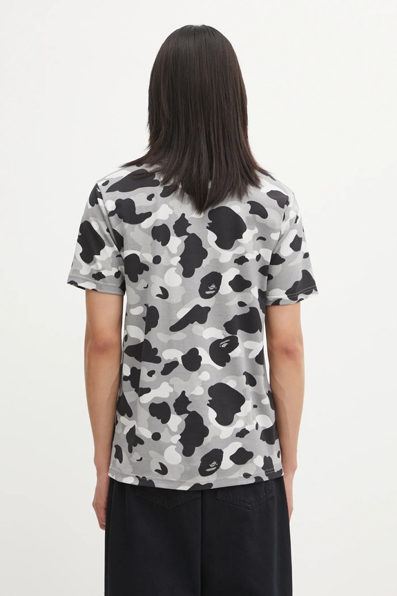 Clothing A Bathing Ape cotton t-shirt Camo College 001CSL301010M gray