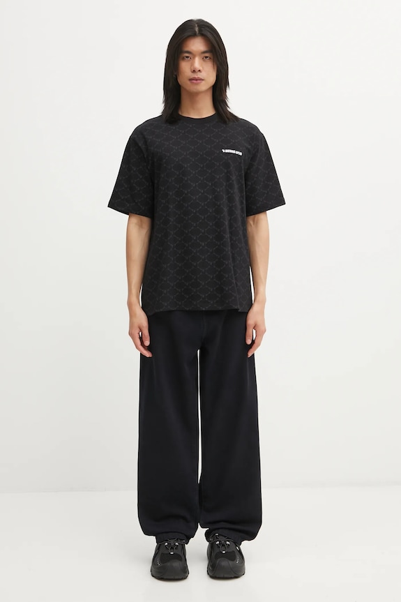 Бавовняна футболка A Bathing Ape College Monogram Logo 001CSL301316M чорний