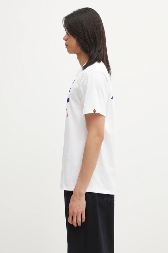 Бавовняна футболка A Bathing Ape 001TEL301022M білий AW25
