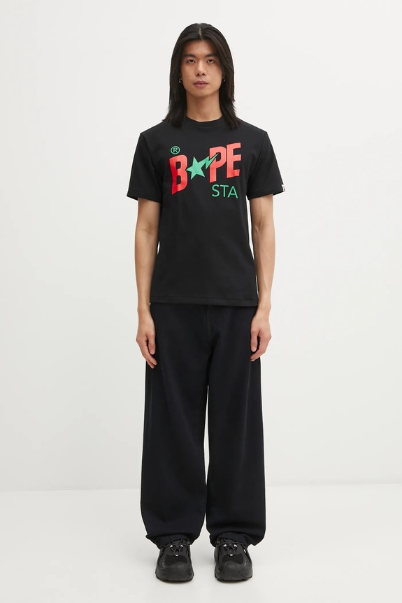 A Bathing Ape cotton t-shirt 001TEL301022M black