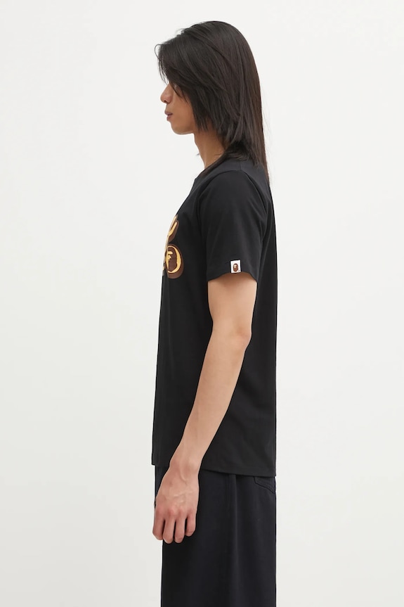 A Bathing Ape cotton t-shirt Script Logo 001TEL301055M black AW25