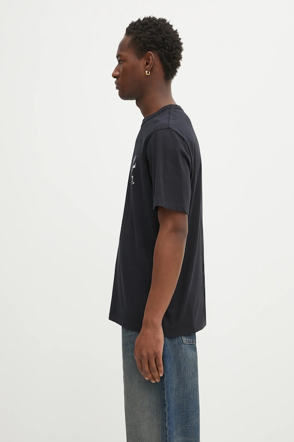 Café Kitsuné cotton t-shirt Coffee Cup Relax CKMU00102KJ7014 black AW25