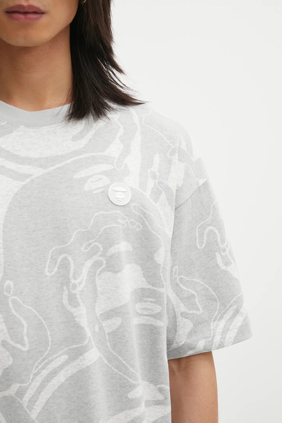 AAPE t-shirt bawełniany Now szary AAPTEM1602XAO