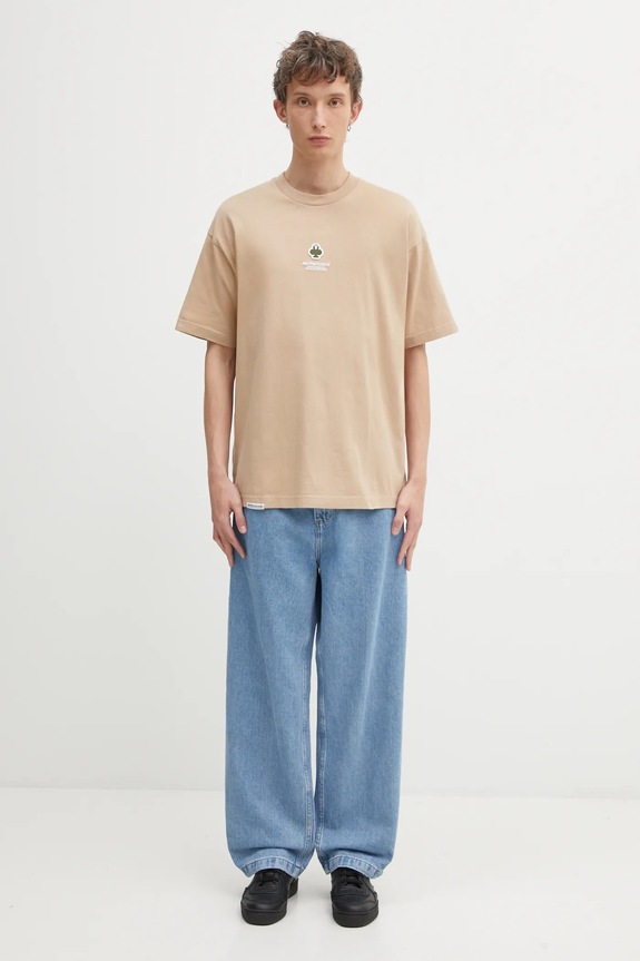 AAPE t-shirt bawełniany Clover Now AAPTEM1601XXO beżowy