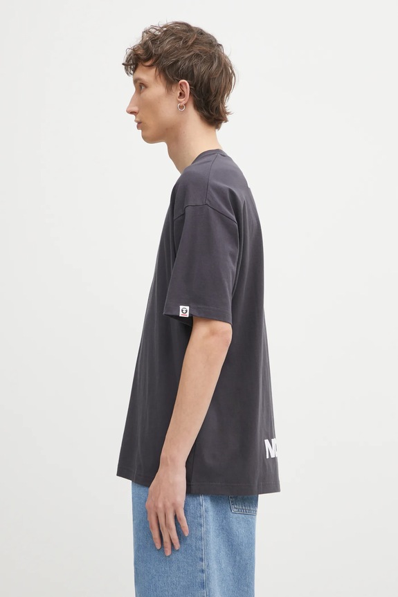 AAPE cotton t-shirt Clover Now AAPTEM1601XXO gray AW25
