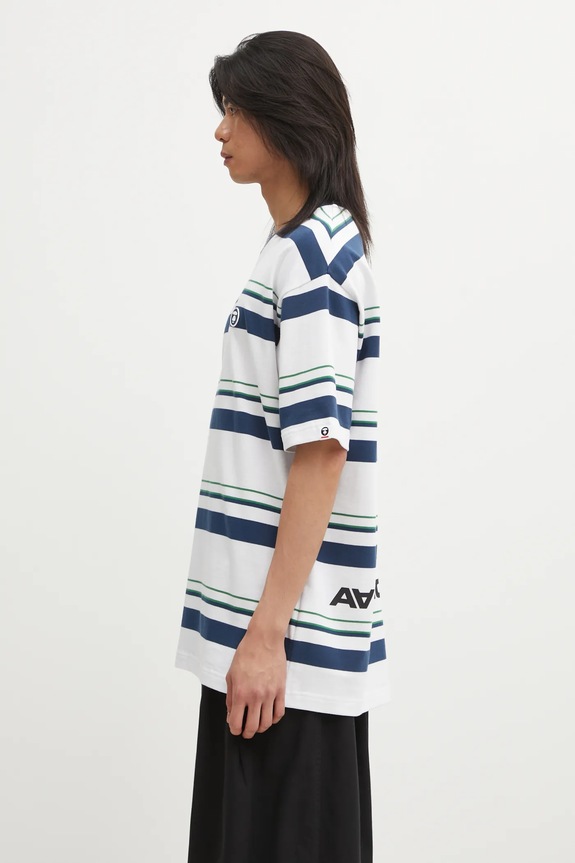 AAPE t-shirt bawełniany Now AAPTEM1605XXO biały AW25