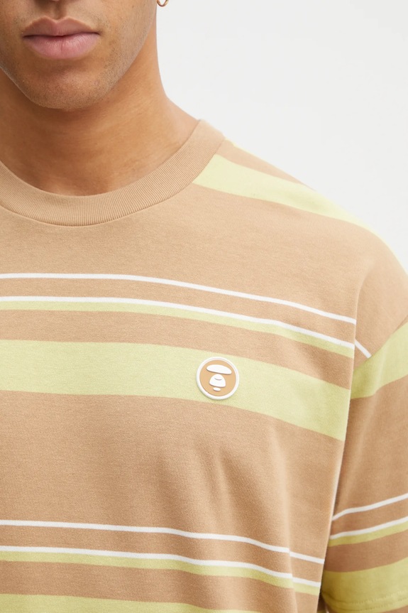 AAPE t-shirt bawełniany Now zielony AAPTEM1605XXO