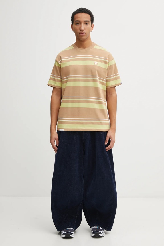AAPE t-shirt bawełniany Now AAPTEM1605XXO zielony