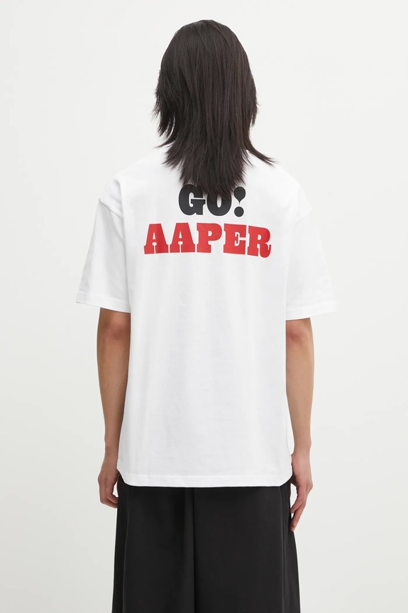 Одежда Хлопковая футболка AAPE Theme Aaper AAPTEM1719XXP белый