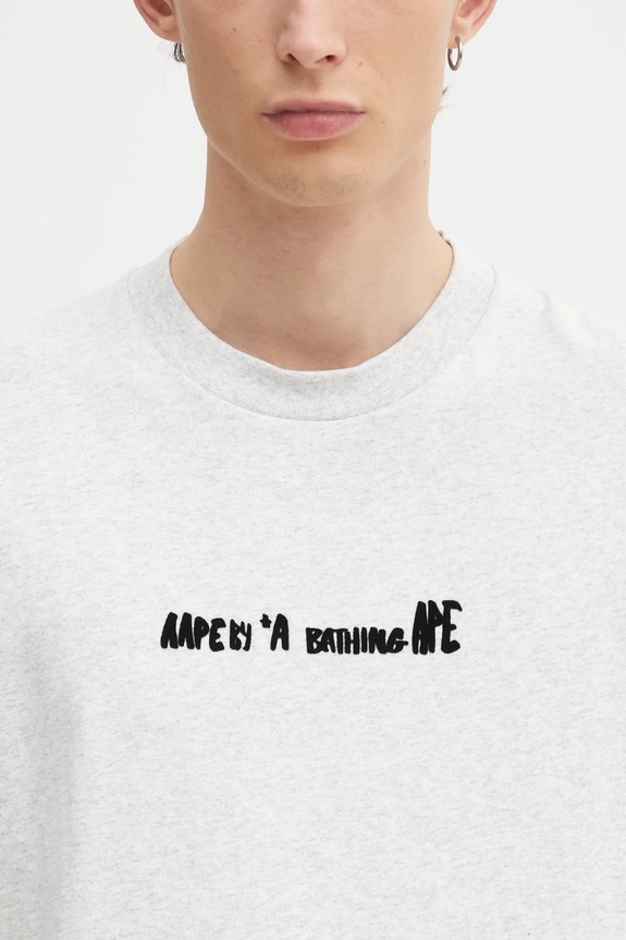 AAPE cotton t-shirt Theme Main gray AAPTEM1755XAP