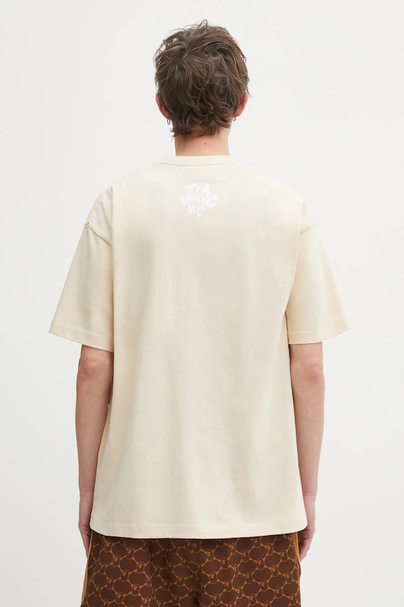 Odzież AAPE t-shirt bawełniany Theme Main AAPTEM1753XXP beżowy