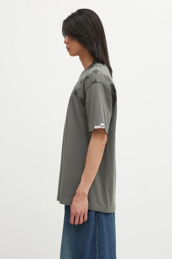 Bavlnené tričko AAPE Theme Main AAPTEM1756XXP zelená AW25