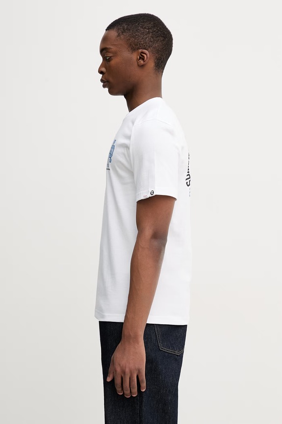 AAPE cotton t-shirt Basic AAPTEM1732XXP white AW25
