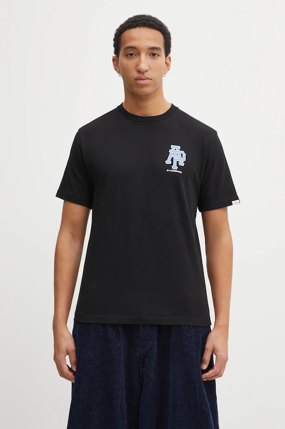 AAPE t-shirt bawełniany Basic nadruk czarny AAPTEM1732XXP
