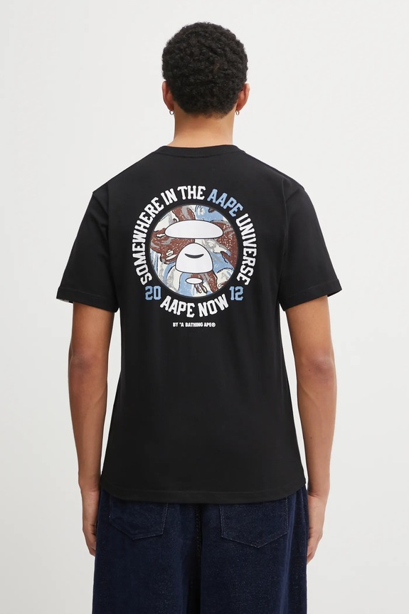 Odzież AAPE t-shirt bawełniany Basic AAPTEM1732XXP czarny