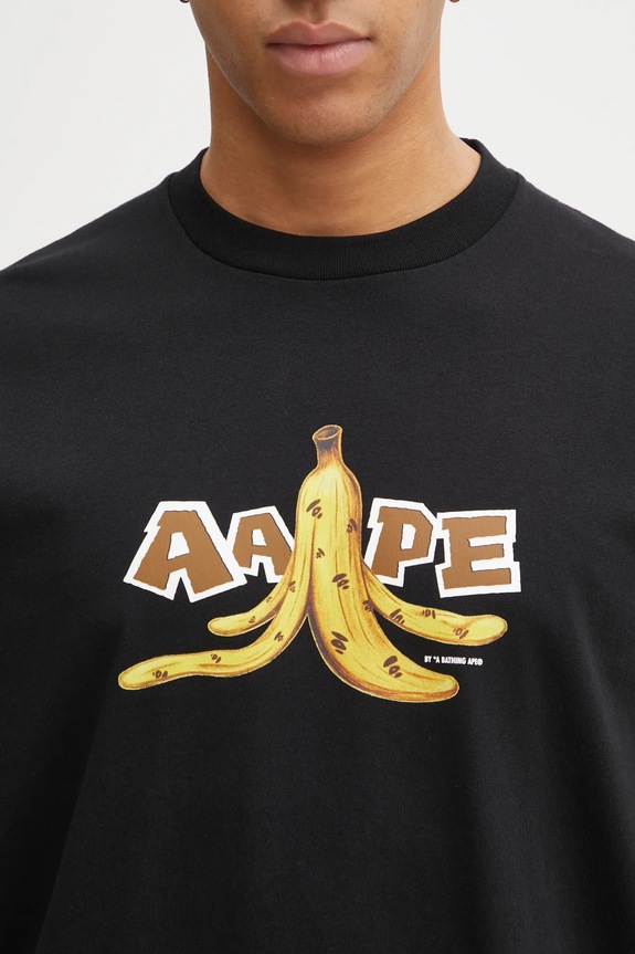 Хлопковая футболка AAPE Theme Main чёрный AAPTEM1751XXP