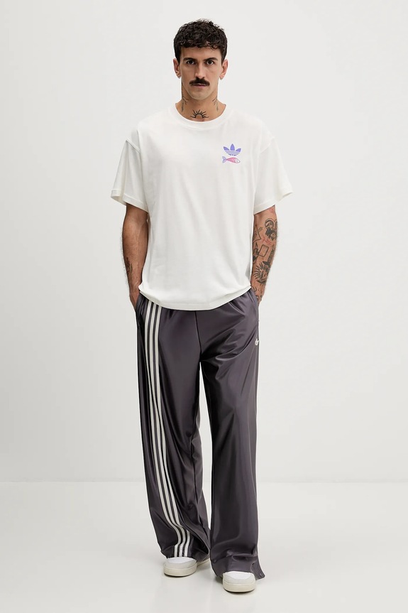 Хлопковая футболка adidas Originals Sardines KY2923 бежевый AW25