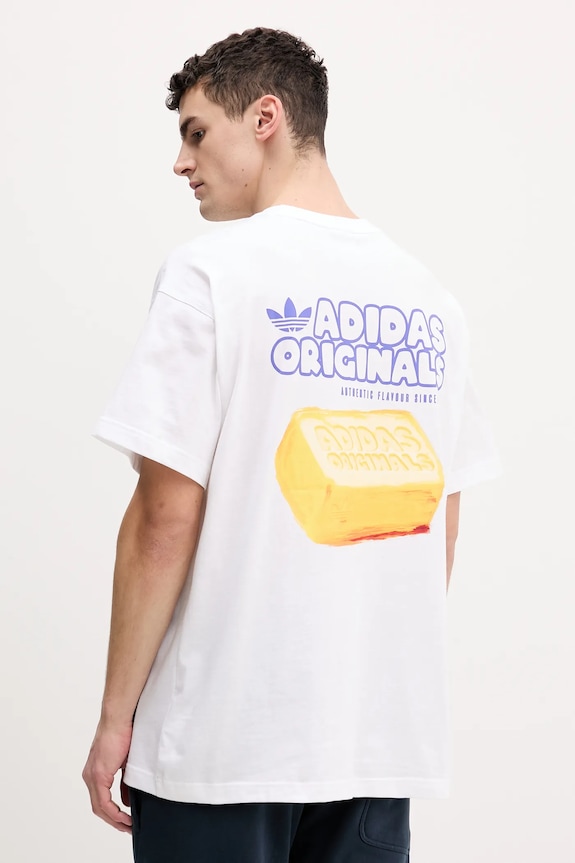 adidas Originals t-shirt in cotone Butter rilassato bianco KY2930