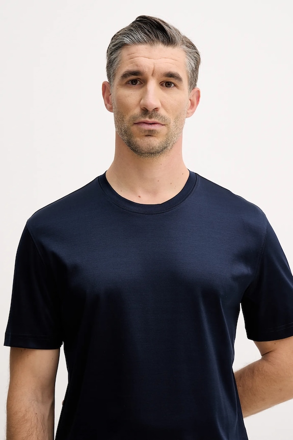 Eton t-shirt bawełniany granatowy 100002356