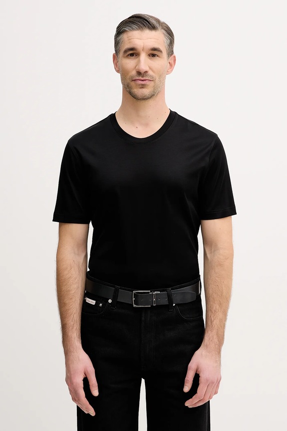 Eton t-shirt bawełniany bawełna czarny 100002356