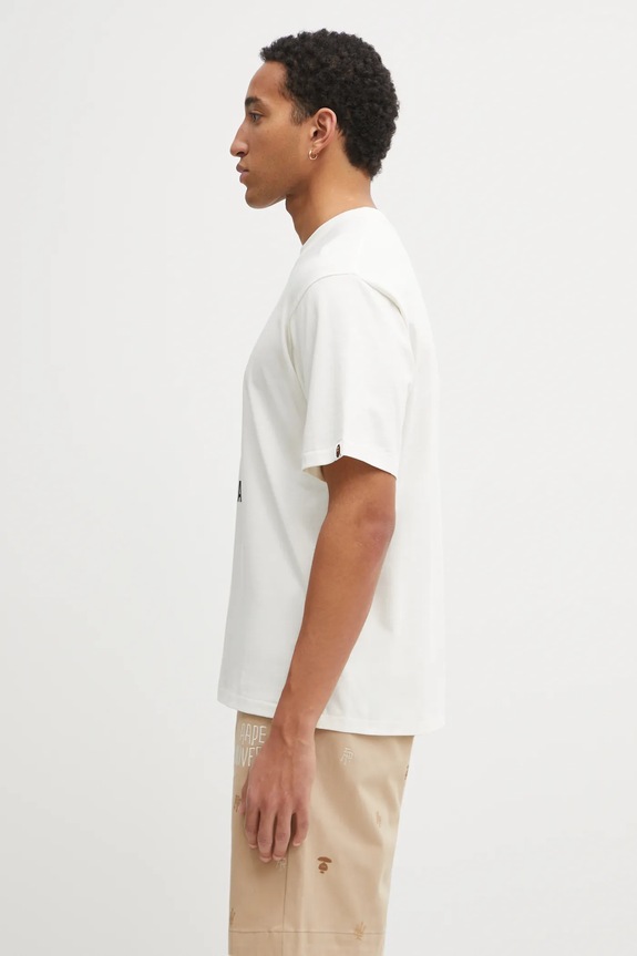 A Bathing Ape cotton t-shirt Palm Tree Camo 1L30110341 beige AW25