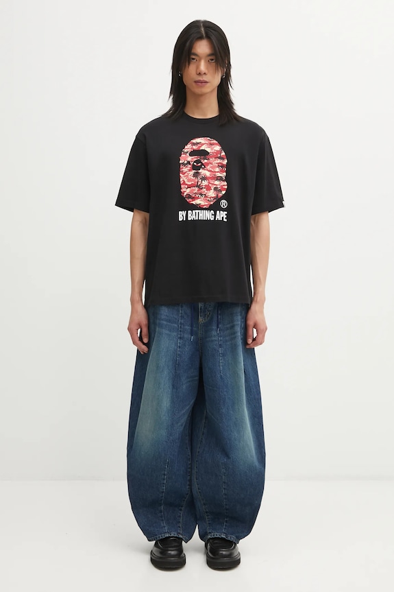 A Bathing Ape cotton t-shirt Palm Tree Camo 1L30110341 black