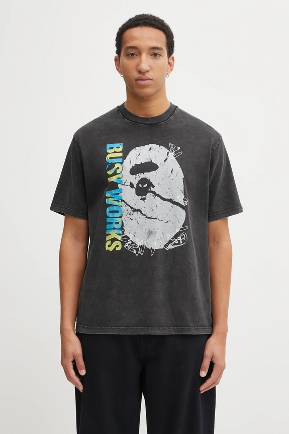 A Bathing Ape cotton t-shirt Garment Dye regular black 1L30109350