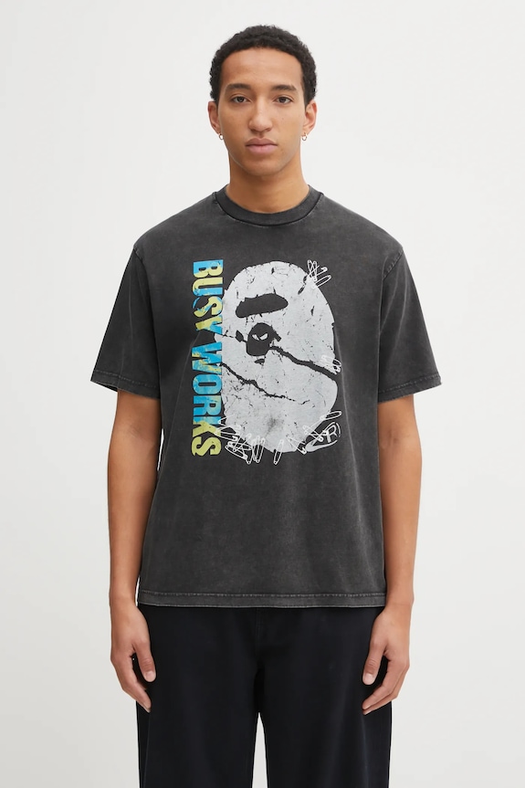 A Bathing Ape cotton t-shirt Garment Dye regular black 1L30109350