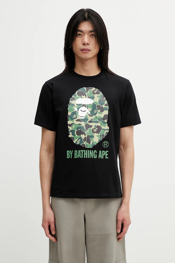 Бавовняна футболка A Bathing Ape abc camo by bathing ape tee m надрук чорний 001TEL301007M