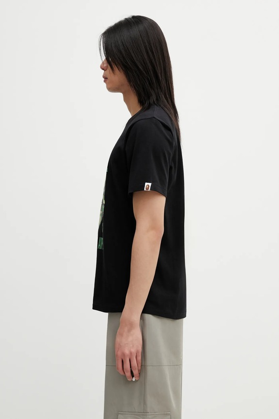 Бавовняна футболка A Bathing Ape abc camo by bathing ape tee m 001TEL301007M чорний AW25