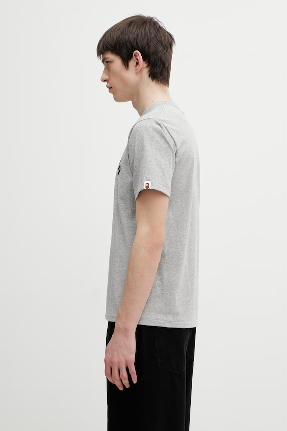A Bathing Ape t-shirt in cotone College 001TEL801001M grigio AW25