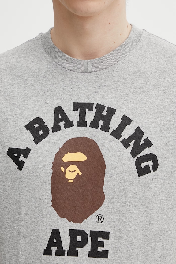 A Bathing Ape t-shirt in cotone College grigio 001TEL801001M