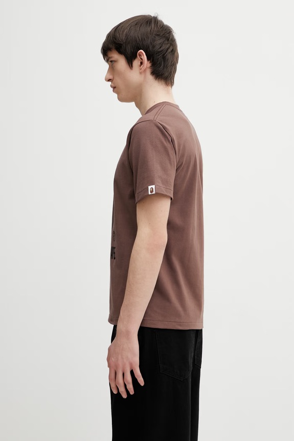 Хлопковая футболка A Bathing Ape By Bathing Ape 001TEL801002M коричневый AW25