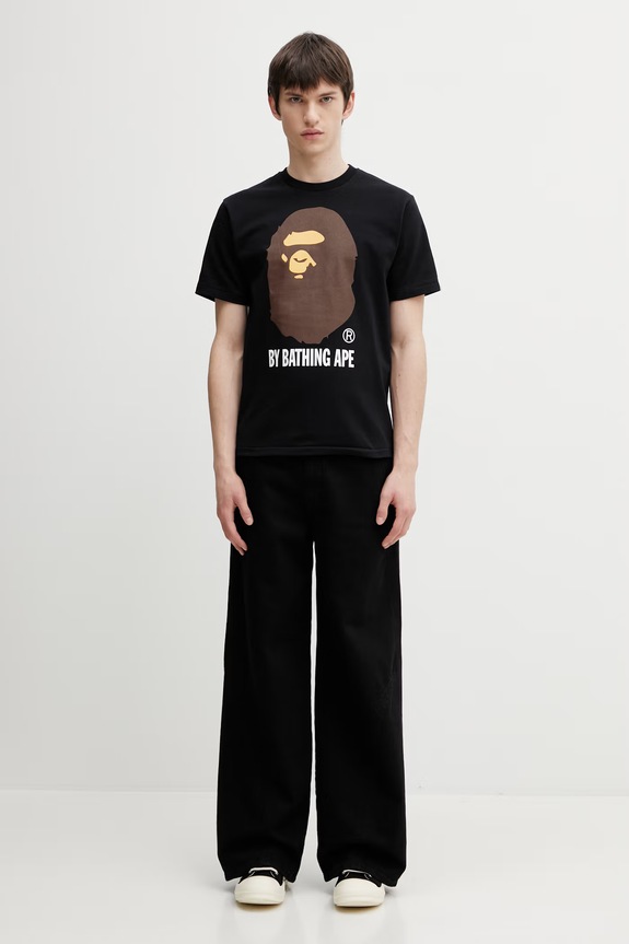 Хлопковая футболка A Bathing Ape By Bathing Ape 001TEL801002M чёрный