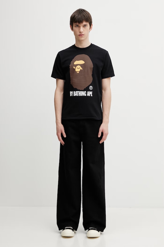 Хлопковая футболка A Bathing Ape By Bathing Ape 001TEL801002M чёрный