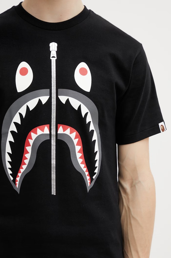 A Bathing Ape cotton t-shirt Shark black 001TEL801003M