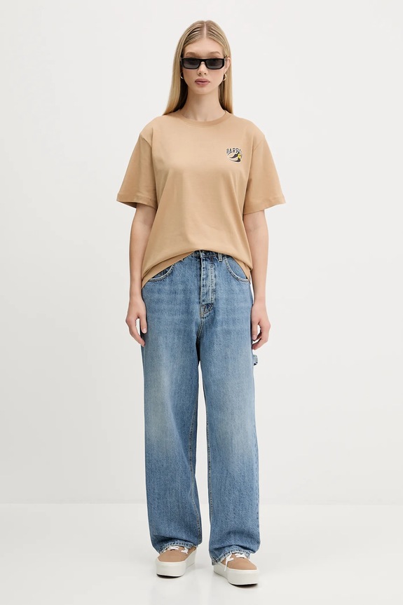Barrow t-shirt bawełniany F5BWUATH053 zielony