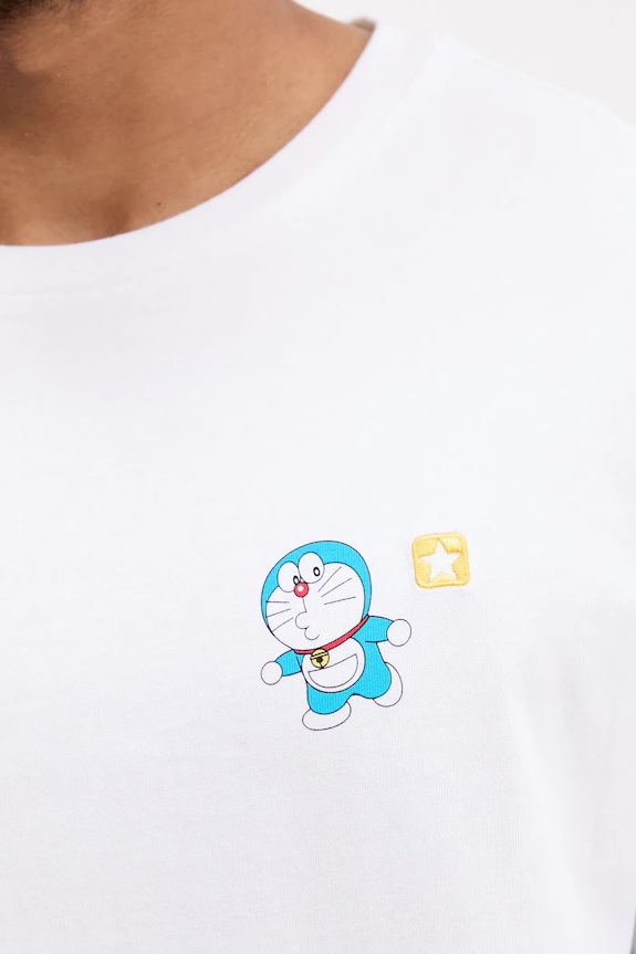 Bombažna kratka majica Converse X DORAEMON GRAPHIC 10028893.A01