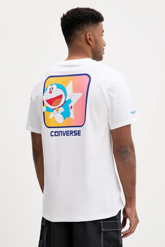 Bombažna kratka majica Converse X DORAEMON GRAPHIC 10028893.A01