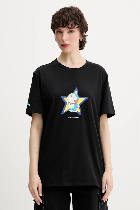 Converse t-shirt bawełniany X DORAEMON GRAPHIC czarny 10028894.A01