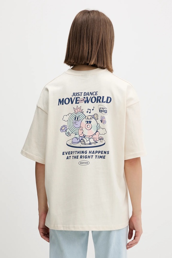 Odzież Kaotiko t-shirt bawełniany AR050.01S.G002 beżowy