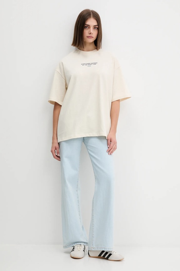 Kaotiko t-shirt bawełniany AR050.01S.G002 beżowy
