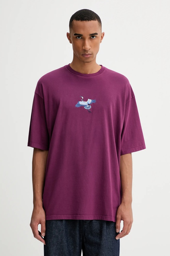 Kaotiko t-shirt bawełniany fioletowy AR077.01.G002
