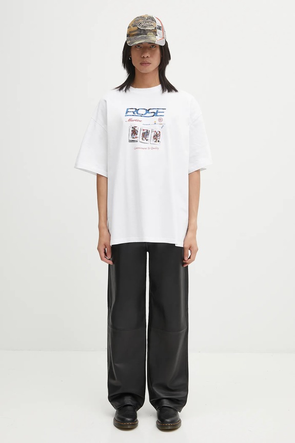 Martine Rose t-shirt bawełniany Oversized S/S 621JE06000F biały
