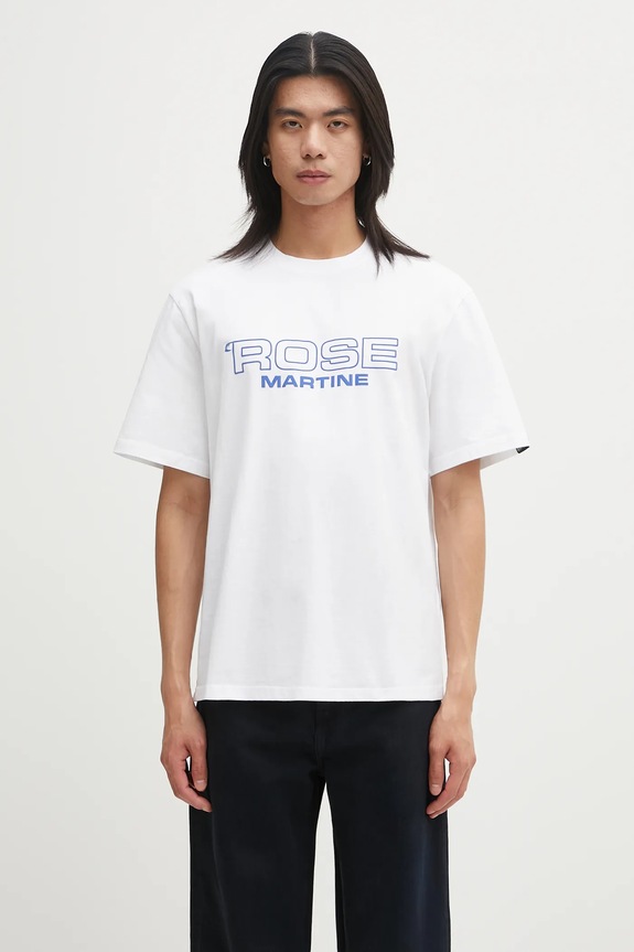 Martine Rose t-shirt bawełniany Classic nadruk biały 603JE01000CW