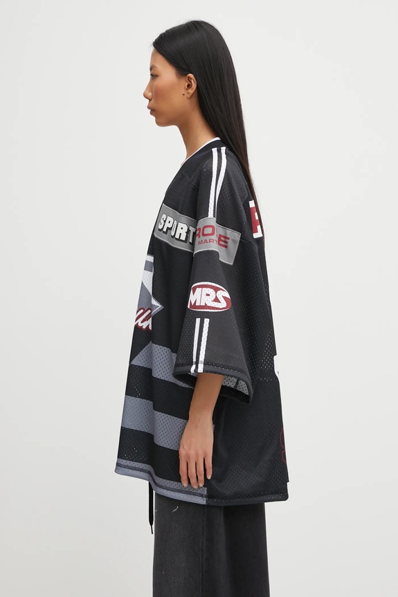 Martine Rose t-shirt Oversized Hockey Top czarny 129JT10009