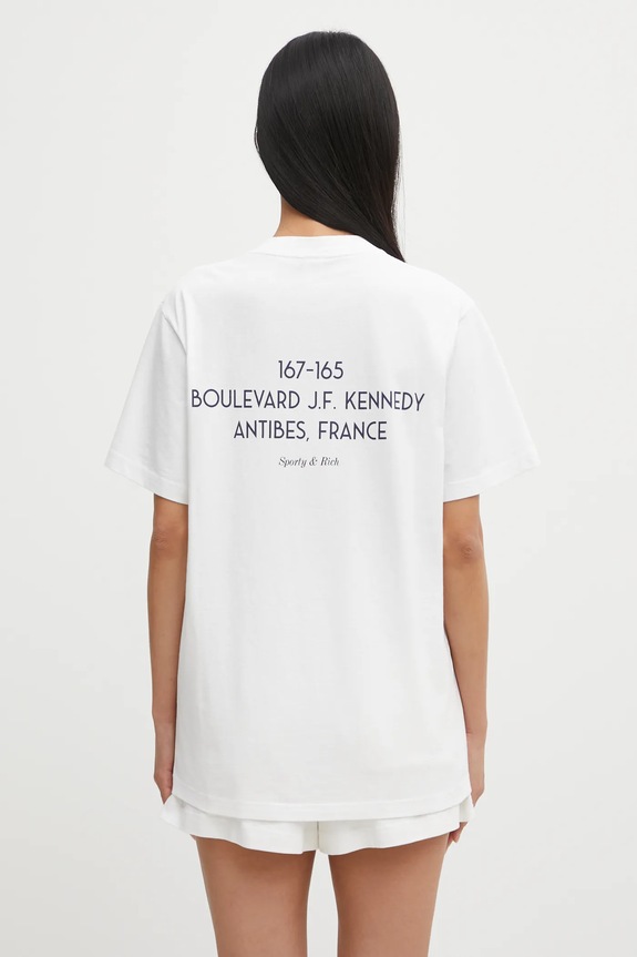 Памучна тениска Sporty & Rich Eden Crest Kennedy TO043501621WH01